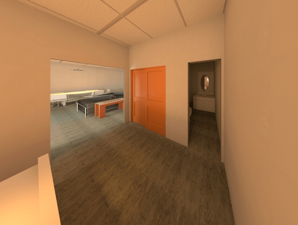 House Project 3D rendering of the master bedroom
