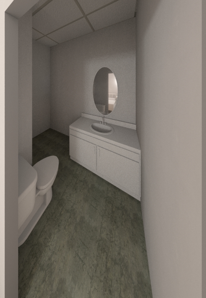 House Project 3D rendering of the washroom